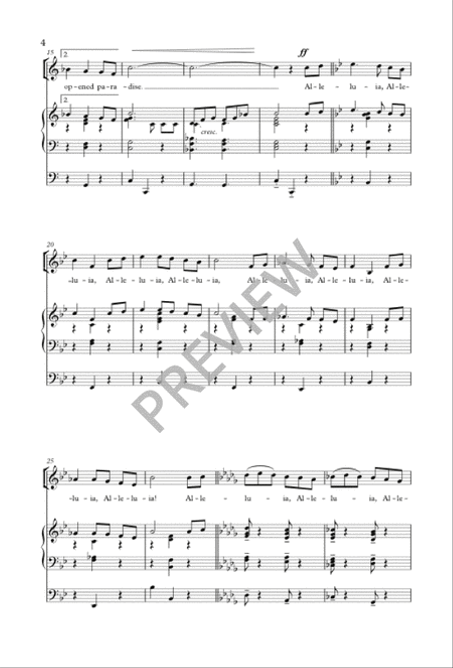 Love's Redeeming Work Is Done 4-Part scores gallery preview page 4