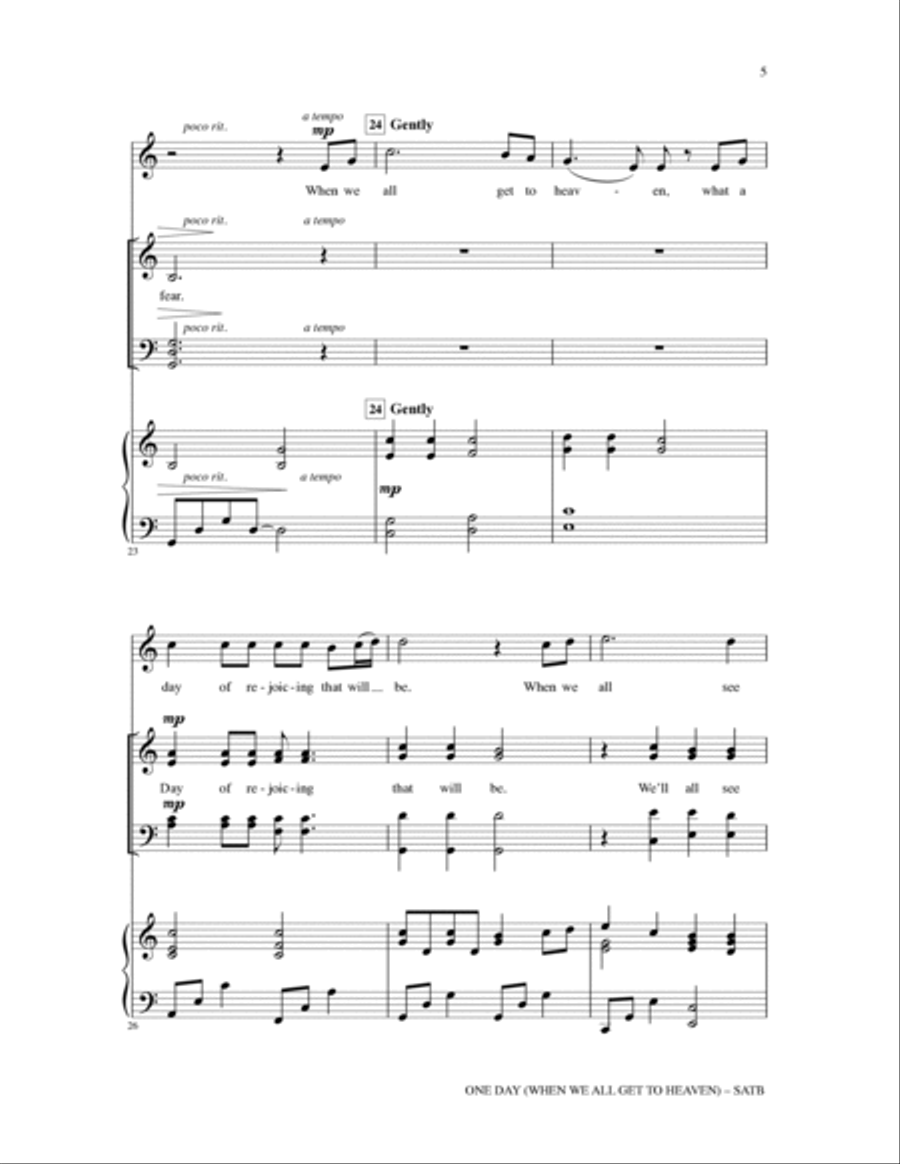 One Day (When We All Get To Heaven) (Arr. Heather Sorenson) 4-Part scores gallery preview page 4