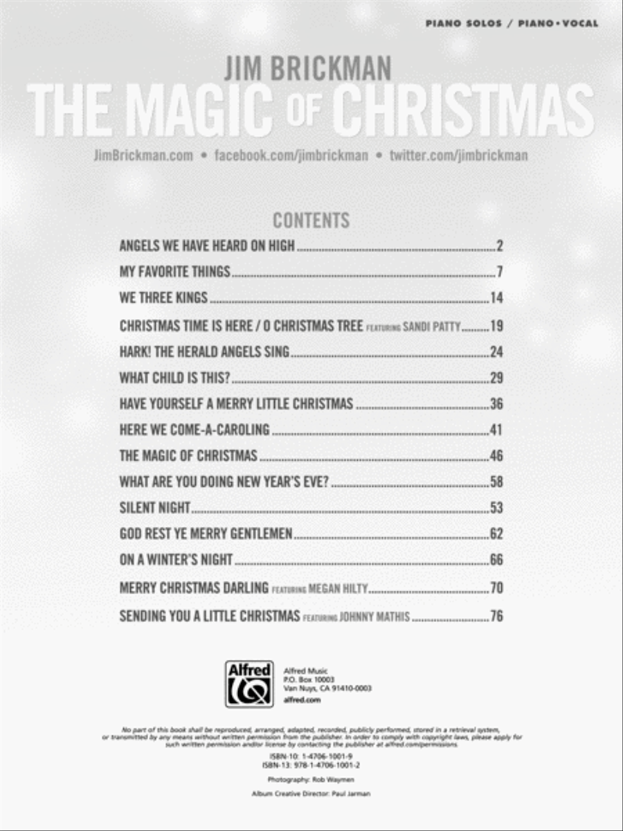 Jim Brickman -- The Magic of Christmas Piano, Vocal, Guitar scores gallery preview page 2