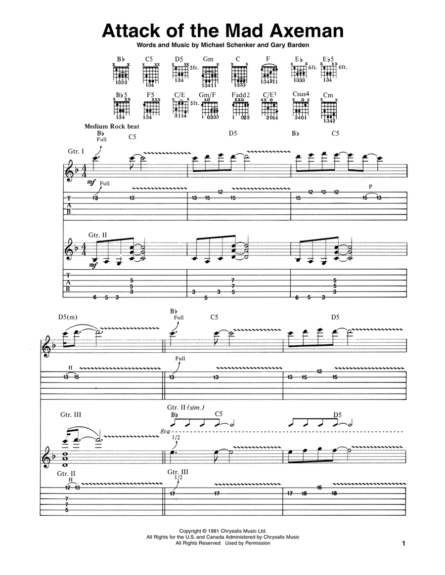 Attack Of The Mad Axeman Acoustic Guitar scores gallery preview page 1