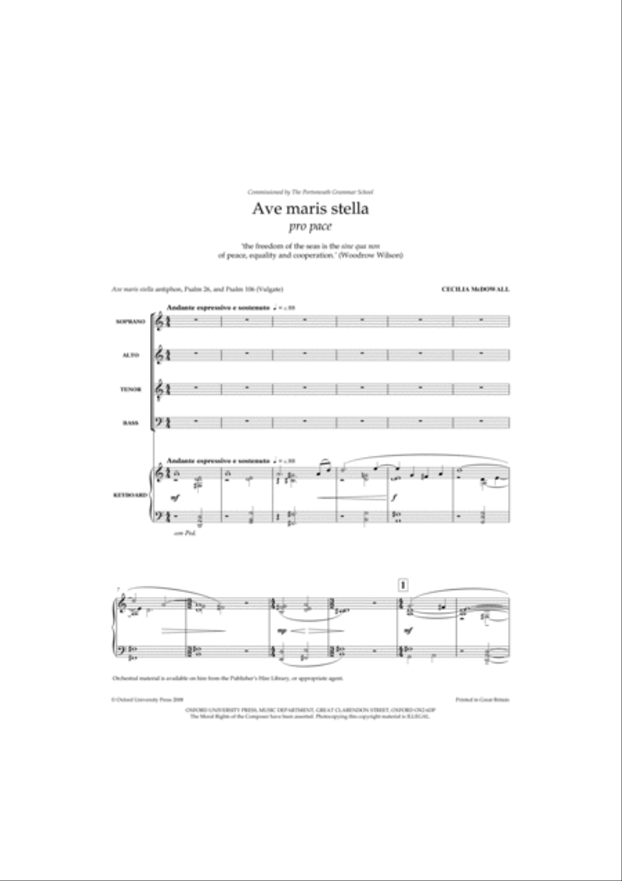 Ave maris stella 4-Part scores gallery preview page 2