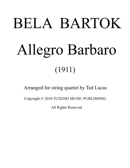 Allegro Barbaro - 1 -  (full score) image number null