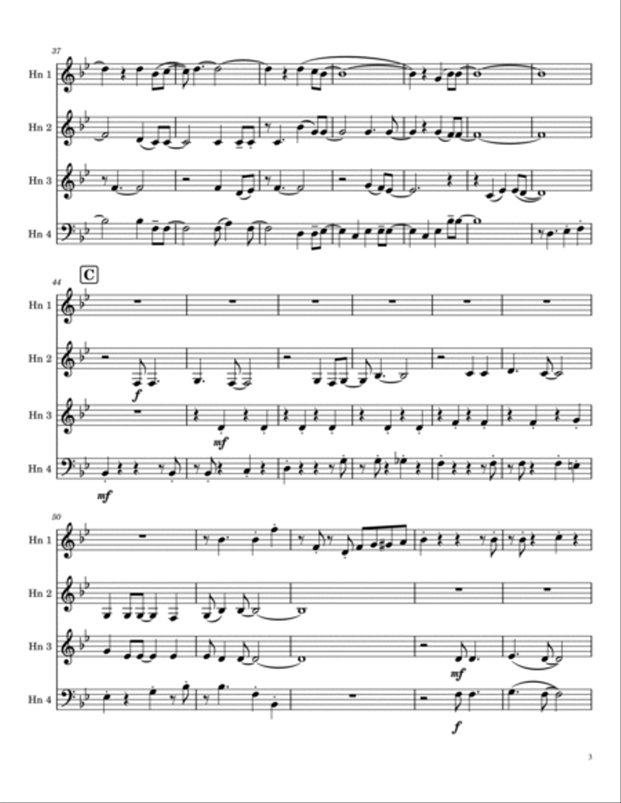 Take Me Home, Country Roads Brass Ensemble scores gallery preview page 4