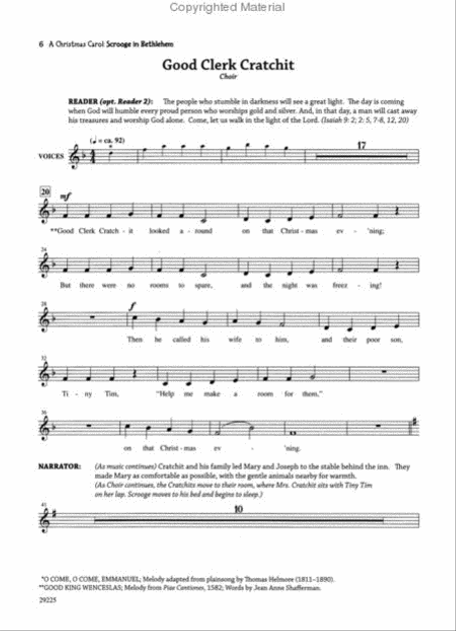 A Christmas Carol -- Scrooge in Bethlehem (A Musical for Children Based Upon a Story by Charles Dickens) Choir scores gallery preview page 3