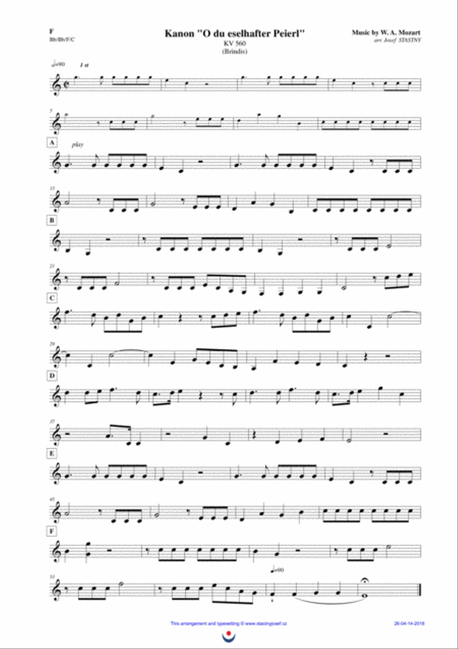 Canon Brindis (Mozart: 