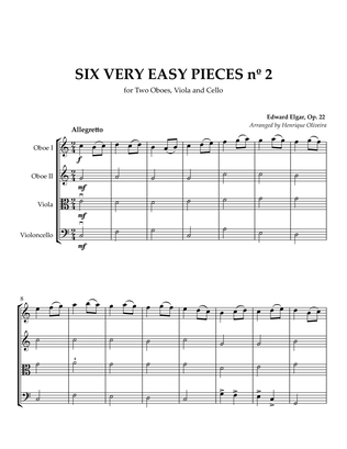 Six Very Easy Pieces nº 2 (Allegretto) - for Two Oboes, Viola and Cello
