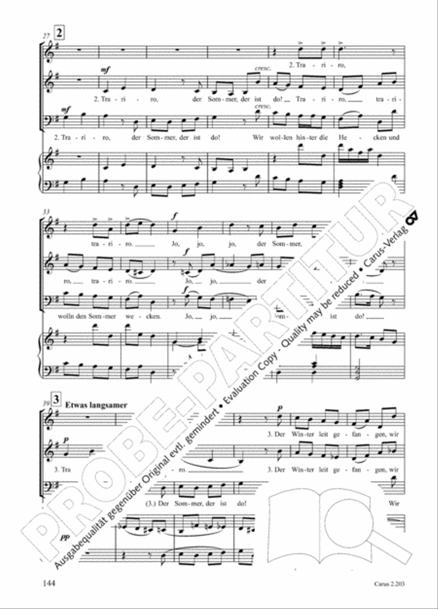 Loreley. Folk songs for choir (Loreley. Volkslieder fur Chor) Choir scores gallery preview page 147