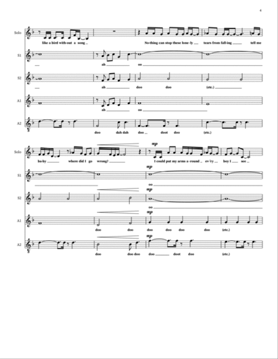 Nothing Compares 2 U Nothing Compares 2 U 4-Part scores gallery preview page 4