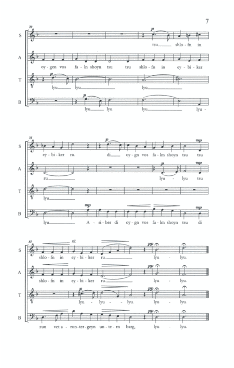 Di Zun Vet Aruntergeyn (The Sun Will Set) (arr. Mark Zuckerman) 4-Part scores gallery preview page 5