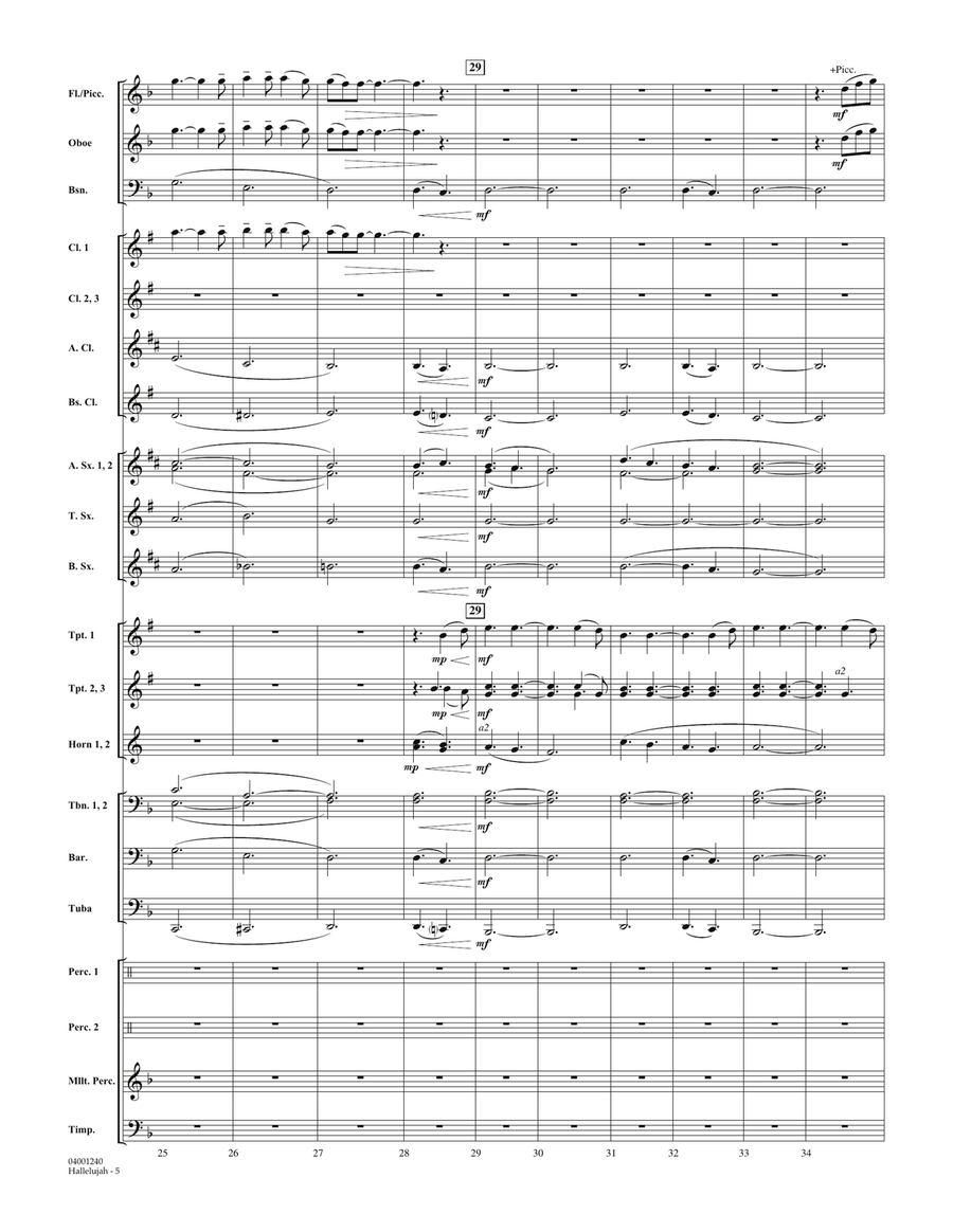 Hallelujah - Conductor Score (Full Score) Concert Band scores gallery preview page 5