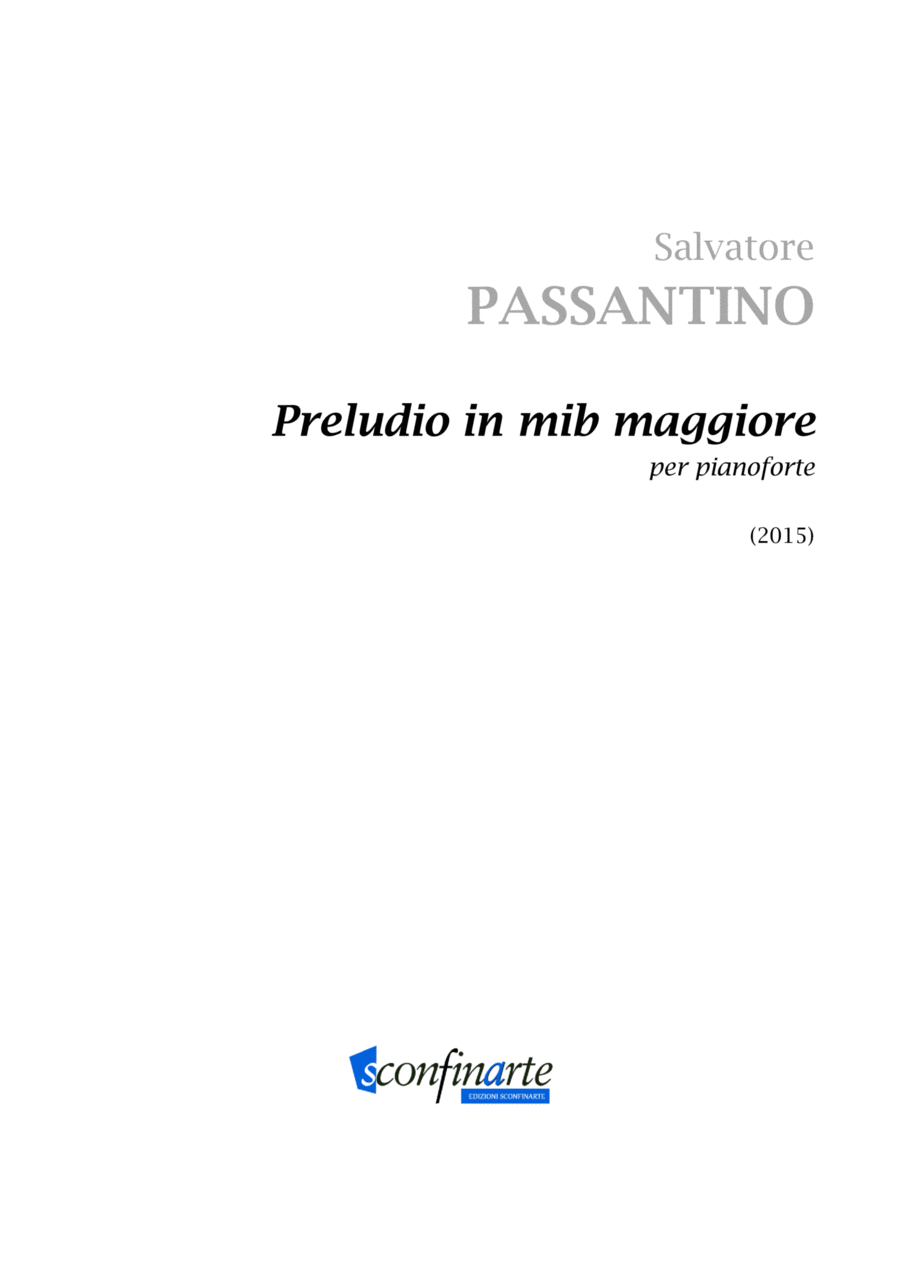 Salvatore Passantino: PRELUDIO IN MIB MAGGIORE (ES-21-030) Piano Solo scores gallery preview page 1
