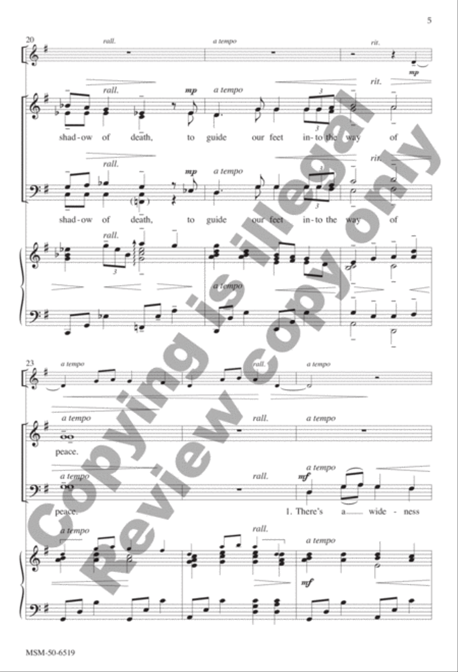 There's a Wideness in God's Mercy 4-Part scores gallery preview page 5