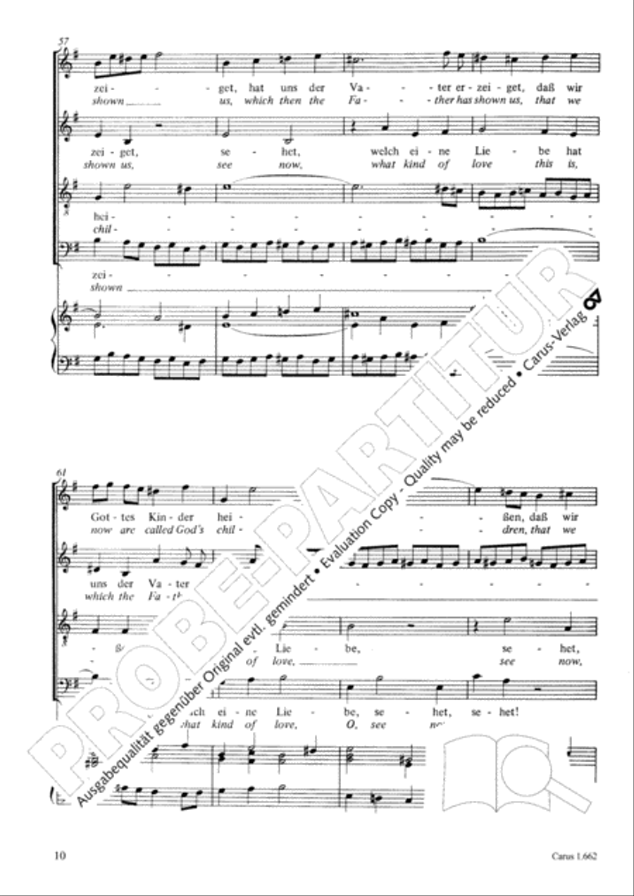 See now, what kind of love (Sehet, welch eine Liebe hat uns der Vater erzeiget) 4-Part scores gallery preview page 25