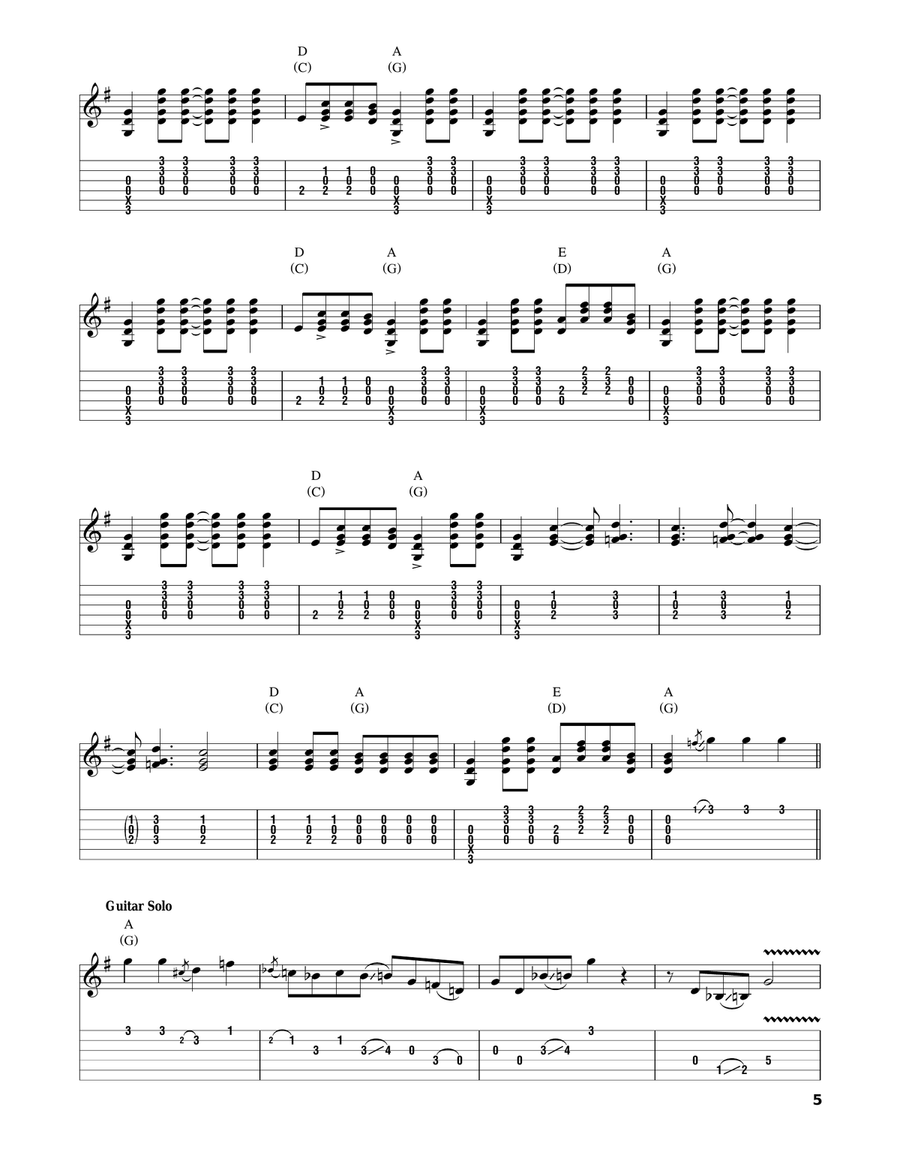 Gold Rush Gold Rush Acoustic Guitar scores gallery preview page 5