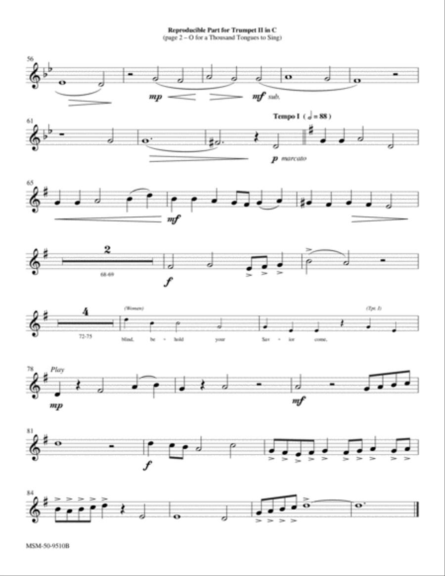 O for a Thousand Tongues to Sing Choir scores gallery preview page 6