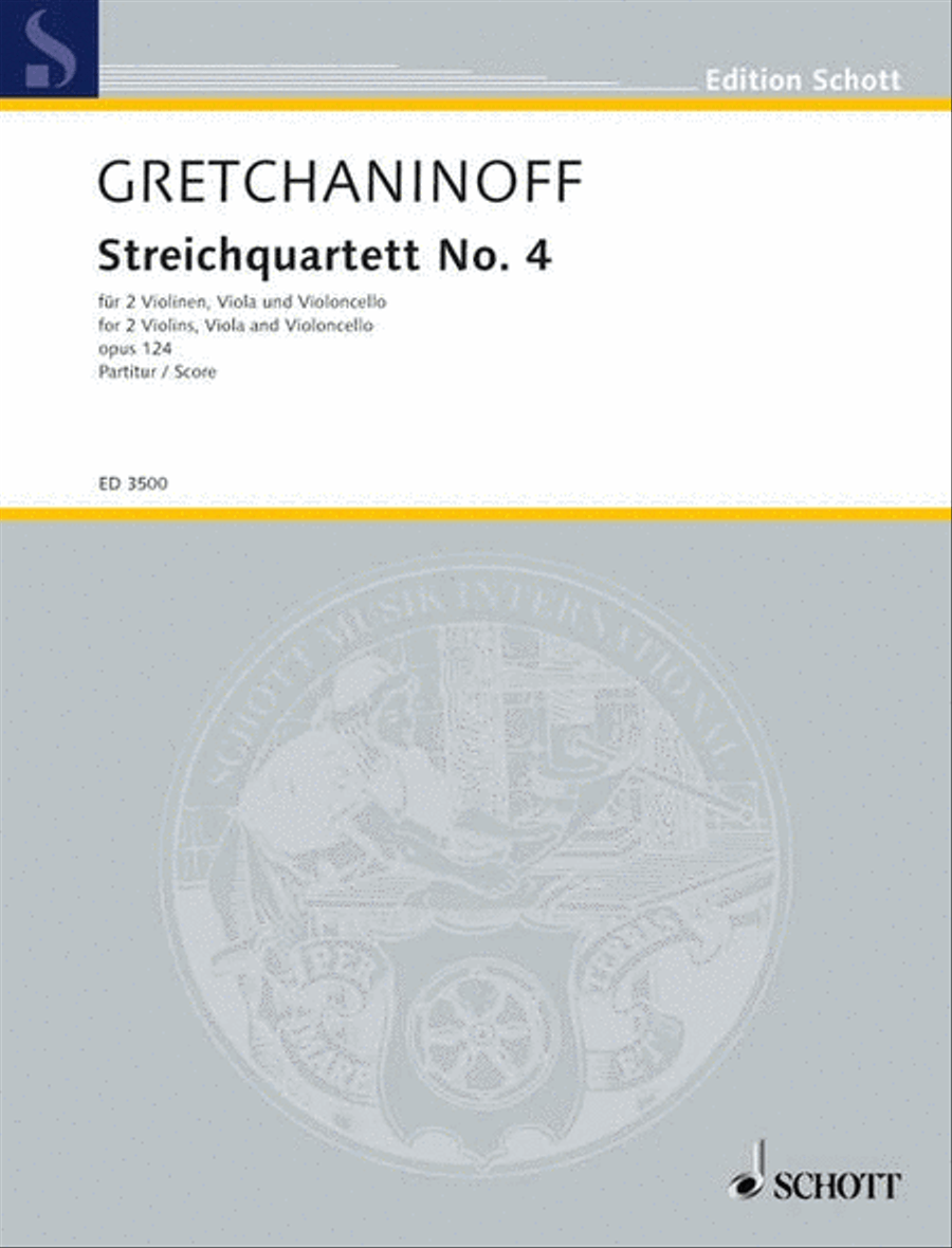 Gretchaninoff A Streichquartett Nr4 Op124 (fk) String Quartet scores gallery preview page 1