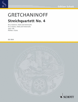 Gretchaninoff A Streichquartett Nr4 Op124 (fk)