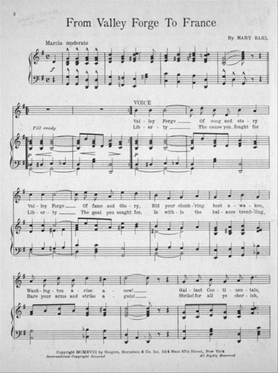From Valley Forge To France Voice scores gallery preview page 2