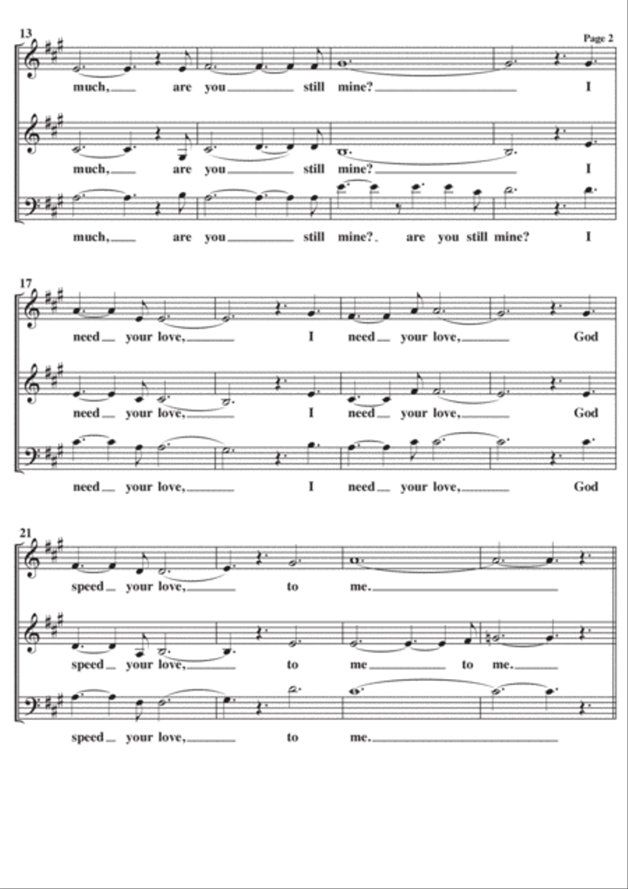 Unchained Melody 3-Part scores gallery preview page 2