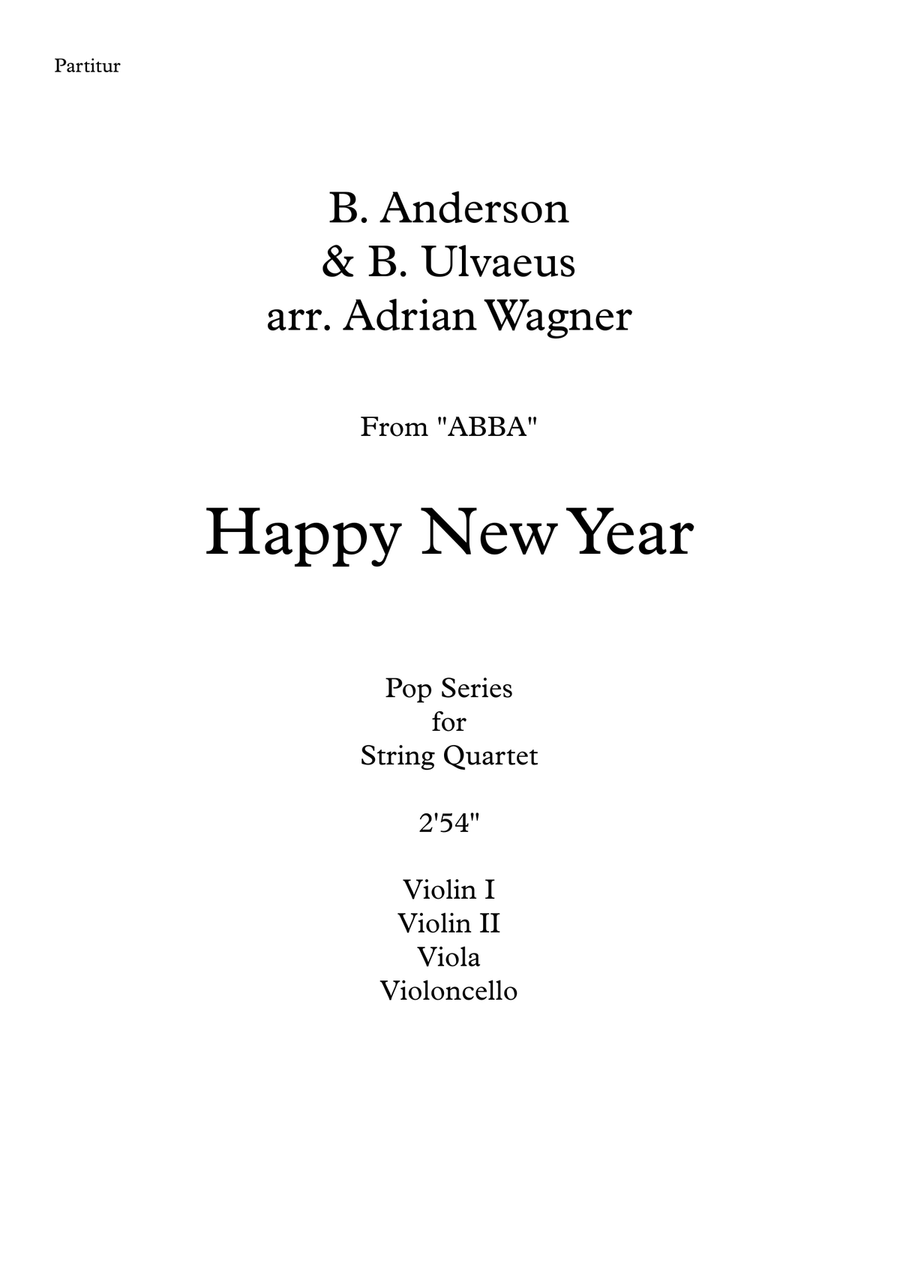Happy New Year String Quartet scores gallery preview page 2