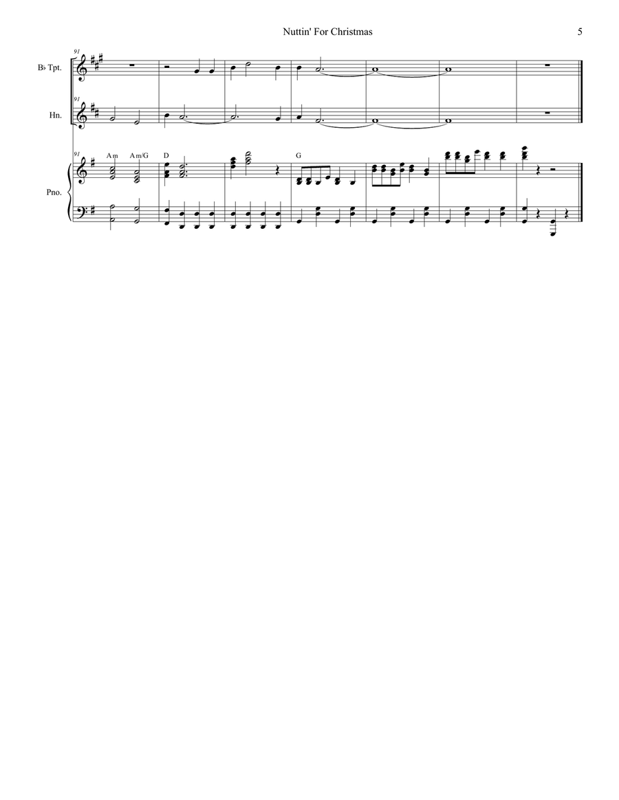 Nuttin' For Christmas Nuttin' For Christmas Brass Duet scores gallery preview page 5