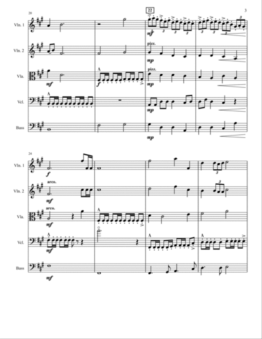 Cavalieri di Stalloni Toscani String Orchestra scores gallery preview page 3