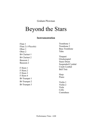 Beyond the Stars Full Score and Parts