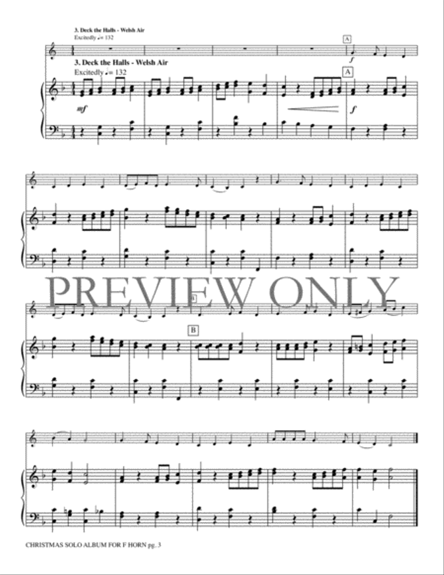 Christmas Solo Album for F Horn Horn scores gallery preview page 4