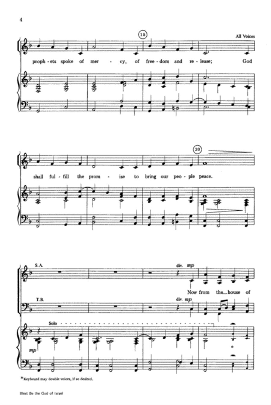 Blest Be the God of Israel 4-Part scores gallery preview page 3