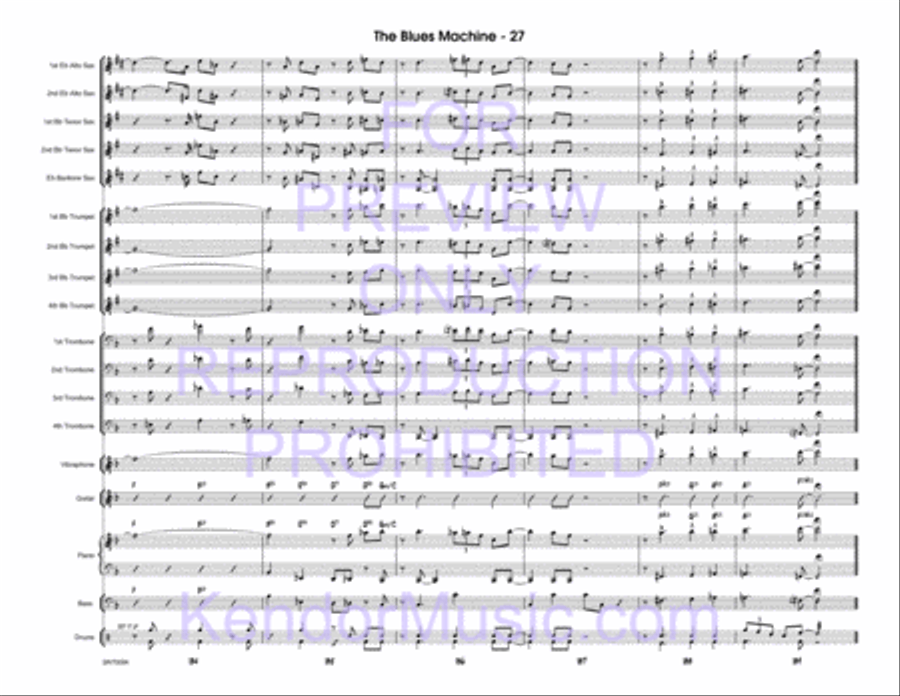 Blues Machine, The Jazz Ensemble scores gallery preview page 28