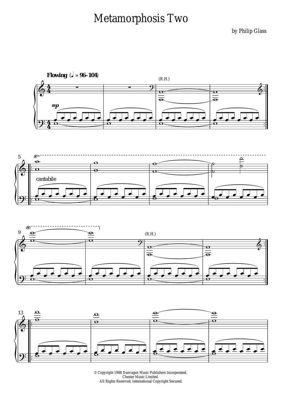 Metamorphosis Two Piano Solo scores gallery preview page 1