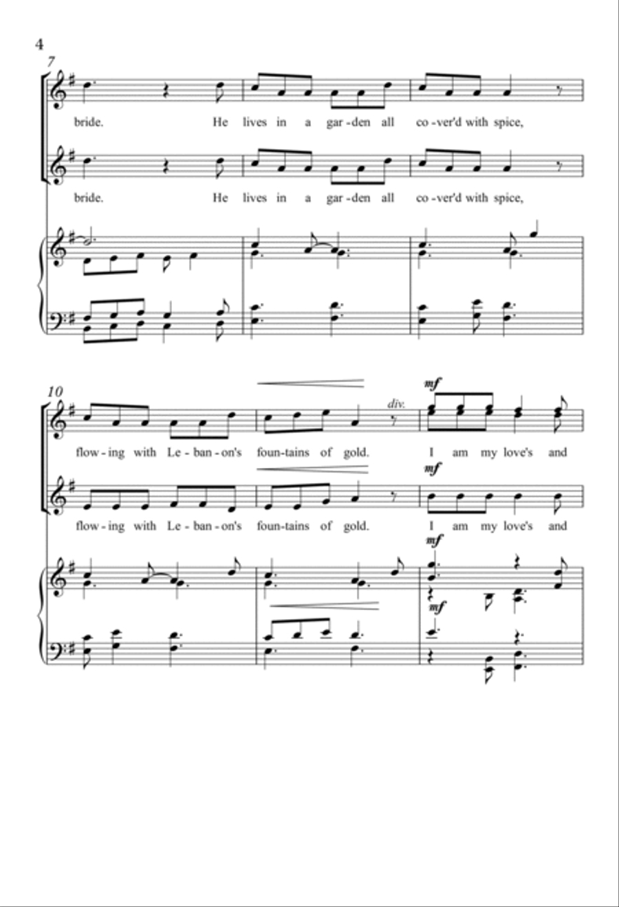 Come Into My Garden SSA scores gallery preview page 2