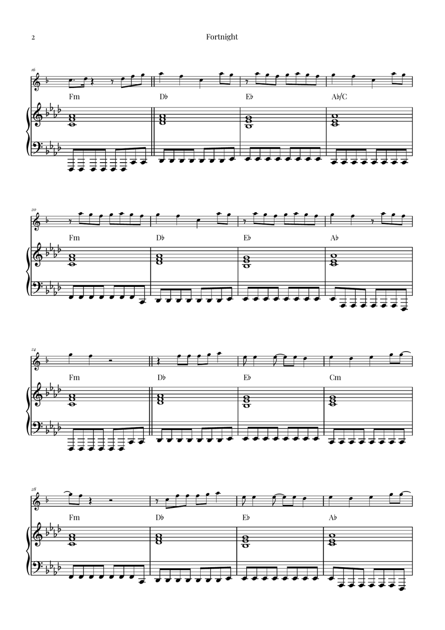 Fortnight Alto Saxophone scores gallery preview page 2