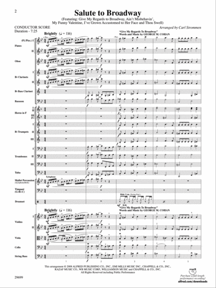 Salute to Broadway Full Orchestra scores gallery preview page 2