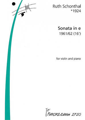 Book cover for Sonata in e