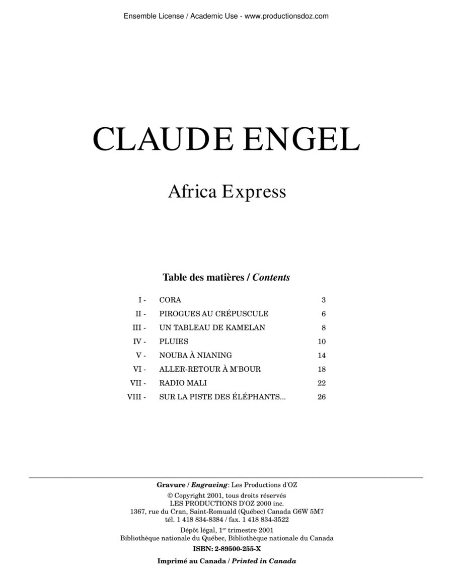 Africa Express Classical Guitar scores gallery preview page 1