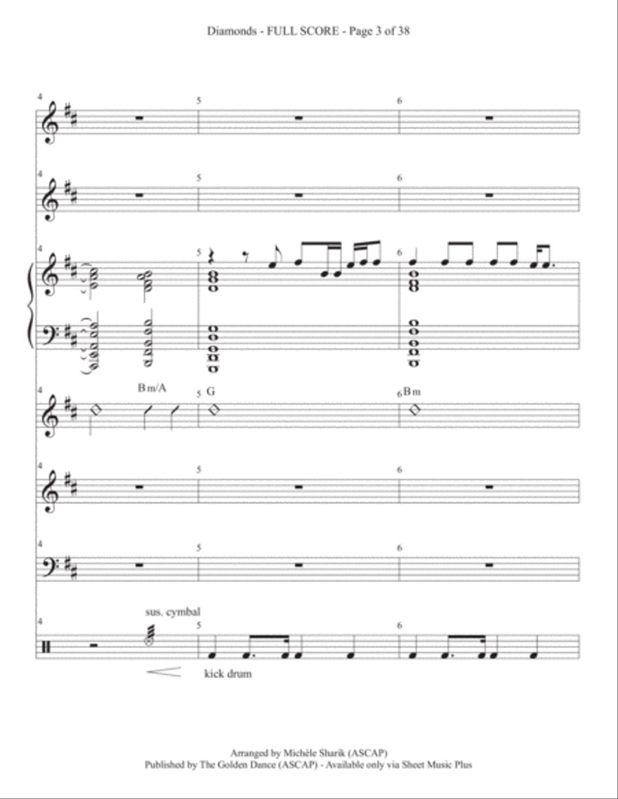 Diamonds Handbell Choir scores gallery preview page 3