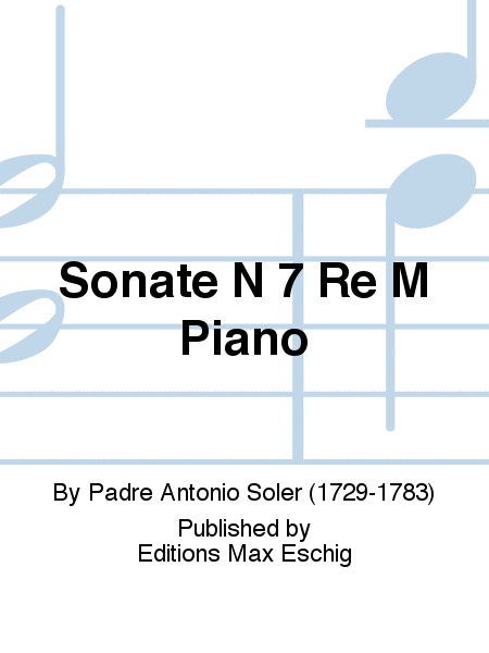 Sonate N 7 Re M Piano