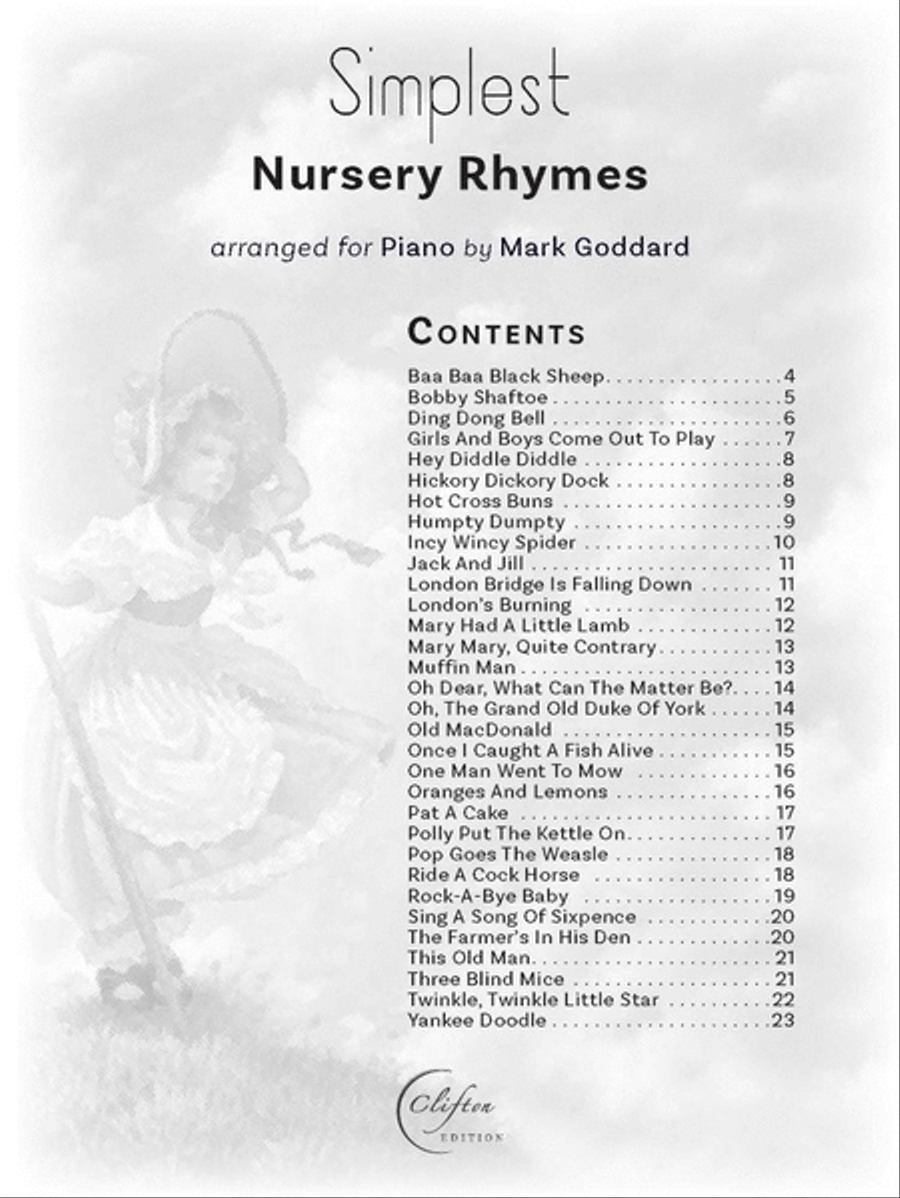 Simplest Nursery Rhymes Piano Solo scores gallery preview page 2
