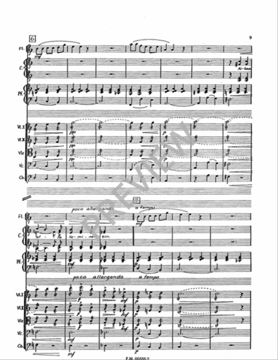 Water Under Snow Is Weary (Full Score and Instrumental Parts)) String Orchestra scores gallery preview page 10