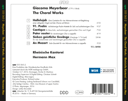 Giacomo Meyerbeer: Hallelujah - Choral Works