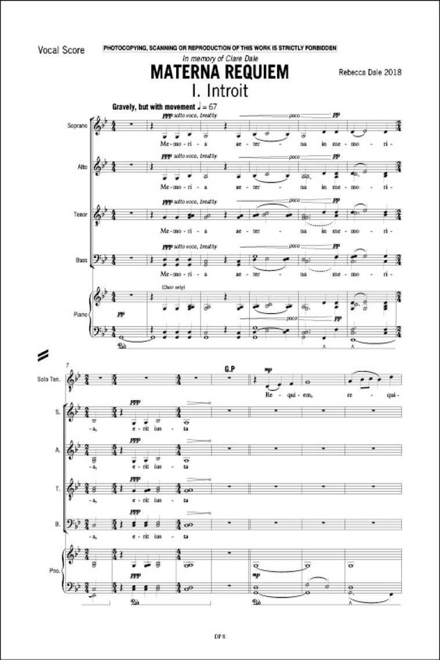 Materna Requiem Materna Requiem 4-Part scores gallery preview page 2