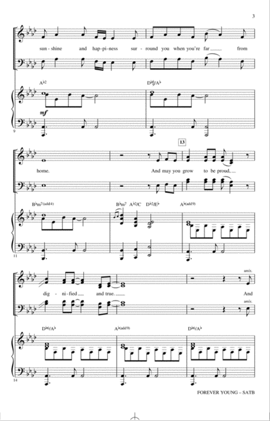 Forever Young 4-Part scores gallery preview page 2