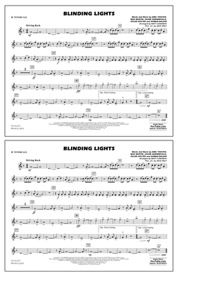 Blinding Lights (arr. Matt Conaway) - Bb Tenor Sax