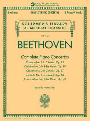 Book cover for Beethoven: Complete Piano Concertos