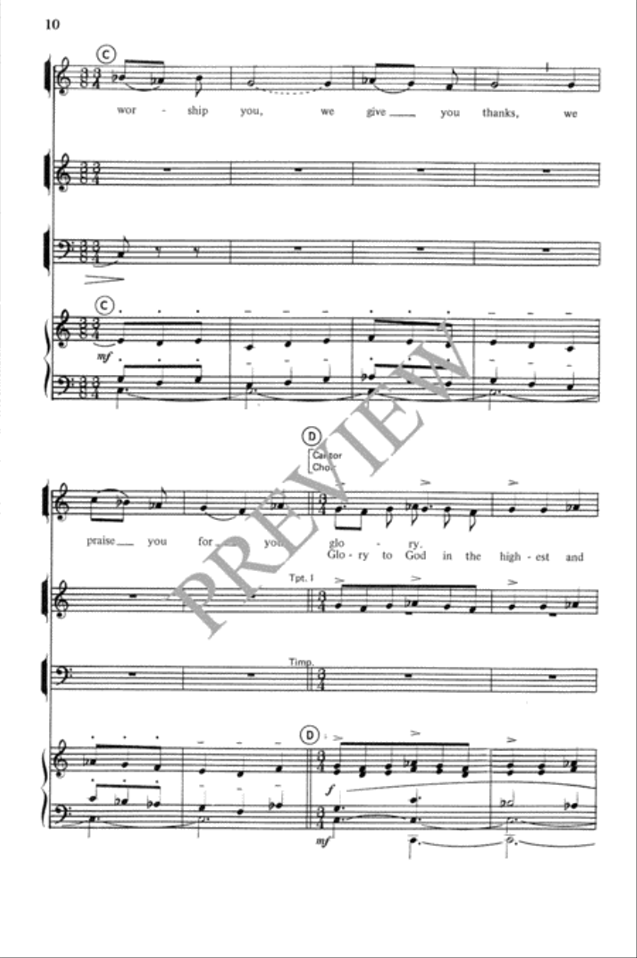Festive Mass Festive Mass Unison Choir scores gallery preview page 11