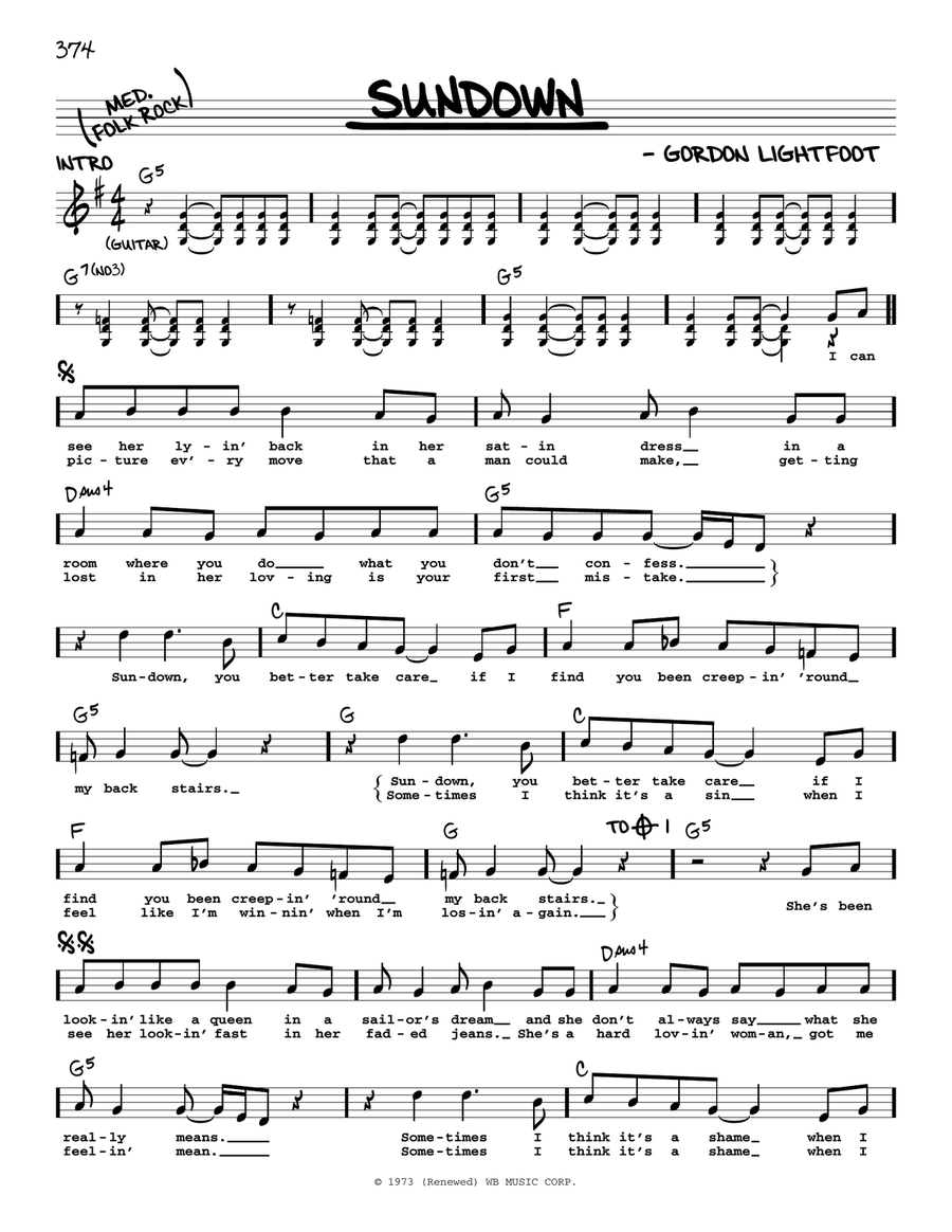 Sundown Sundown Voice scores gallery preview page 1