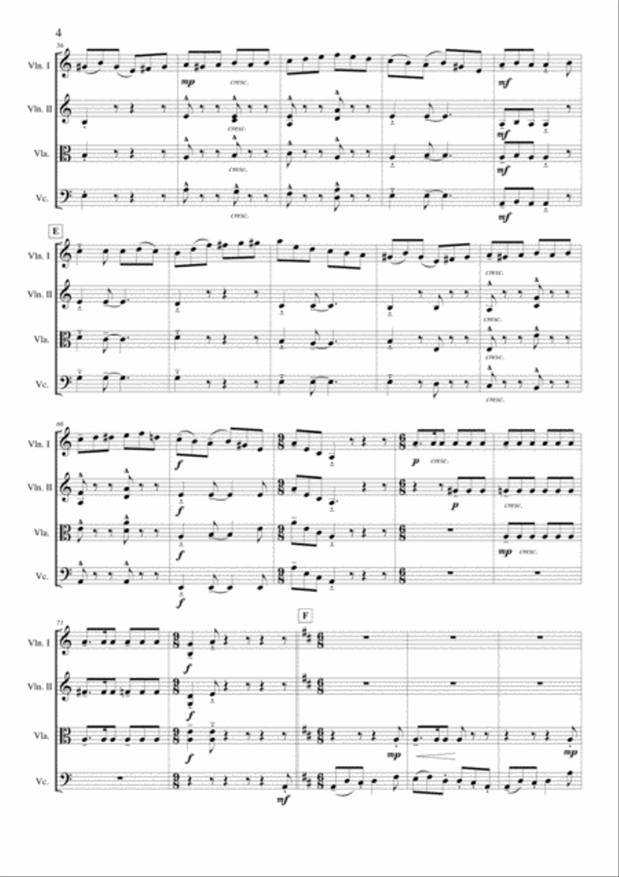 Coleraine Jigs Coleraine Jigs String Quartet scores gallery preview page 4