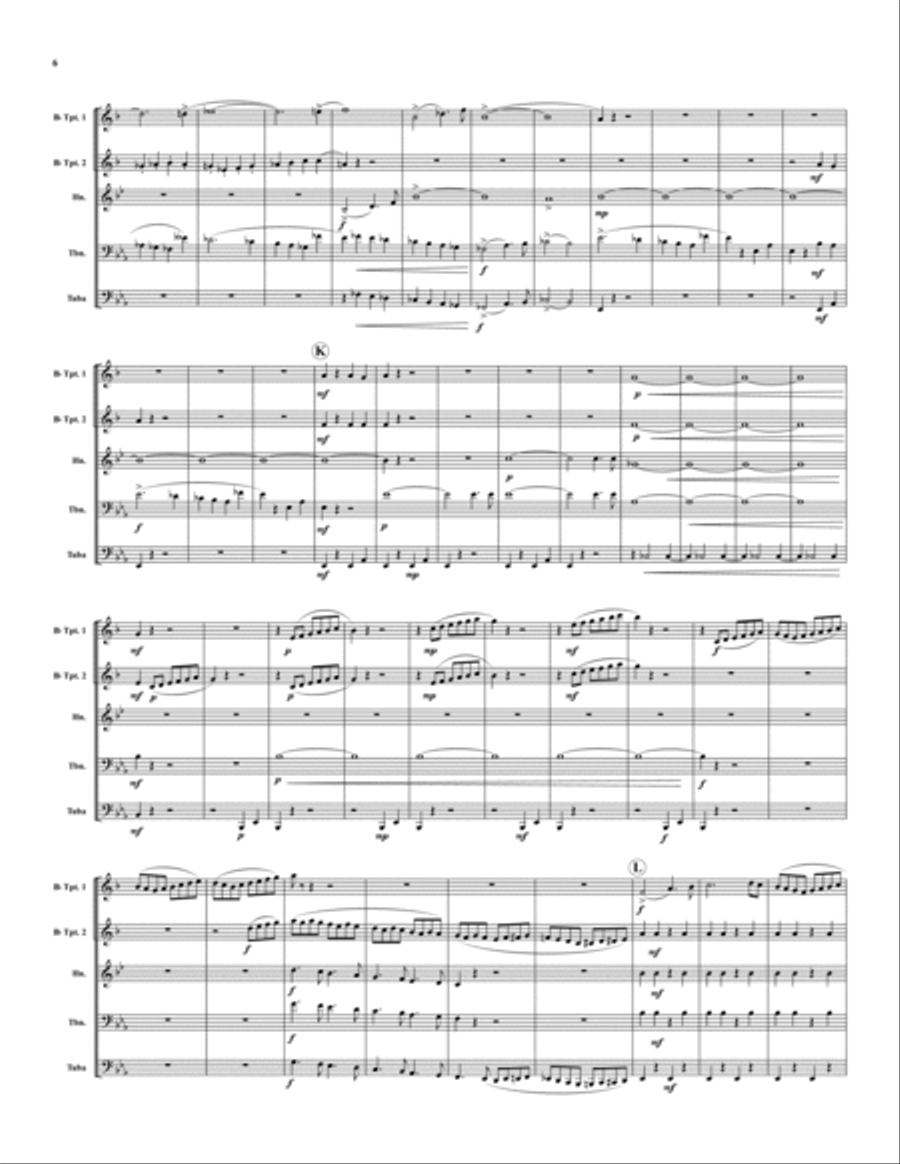 Russlan & Ludmilla Overture Brass Quintet scores gallery preview page 6