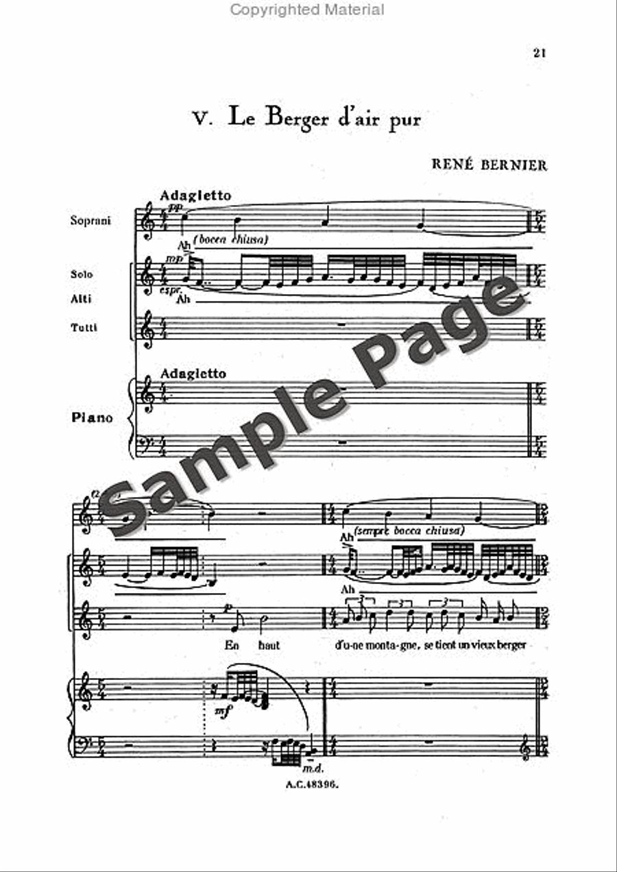 Bernier R Sortileges Ingenus (ep) Women's Choir scores gallery preview page 22
